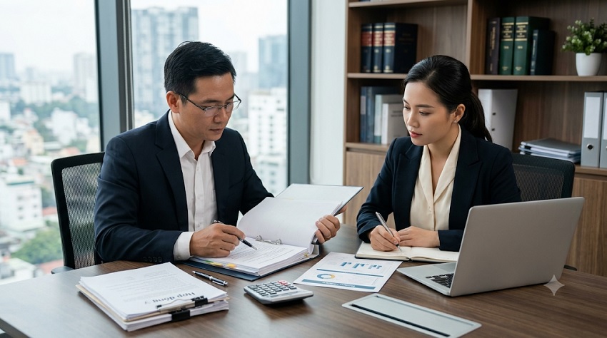 Chủ doanh nghiệp chuẩn bị hồ sơ để tối ưu chi phí pháp lý