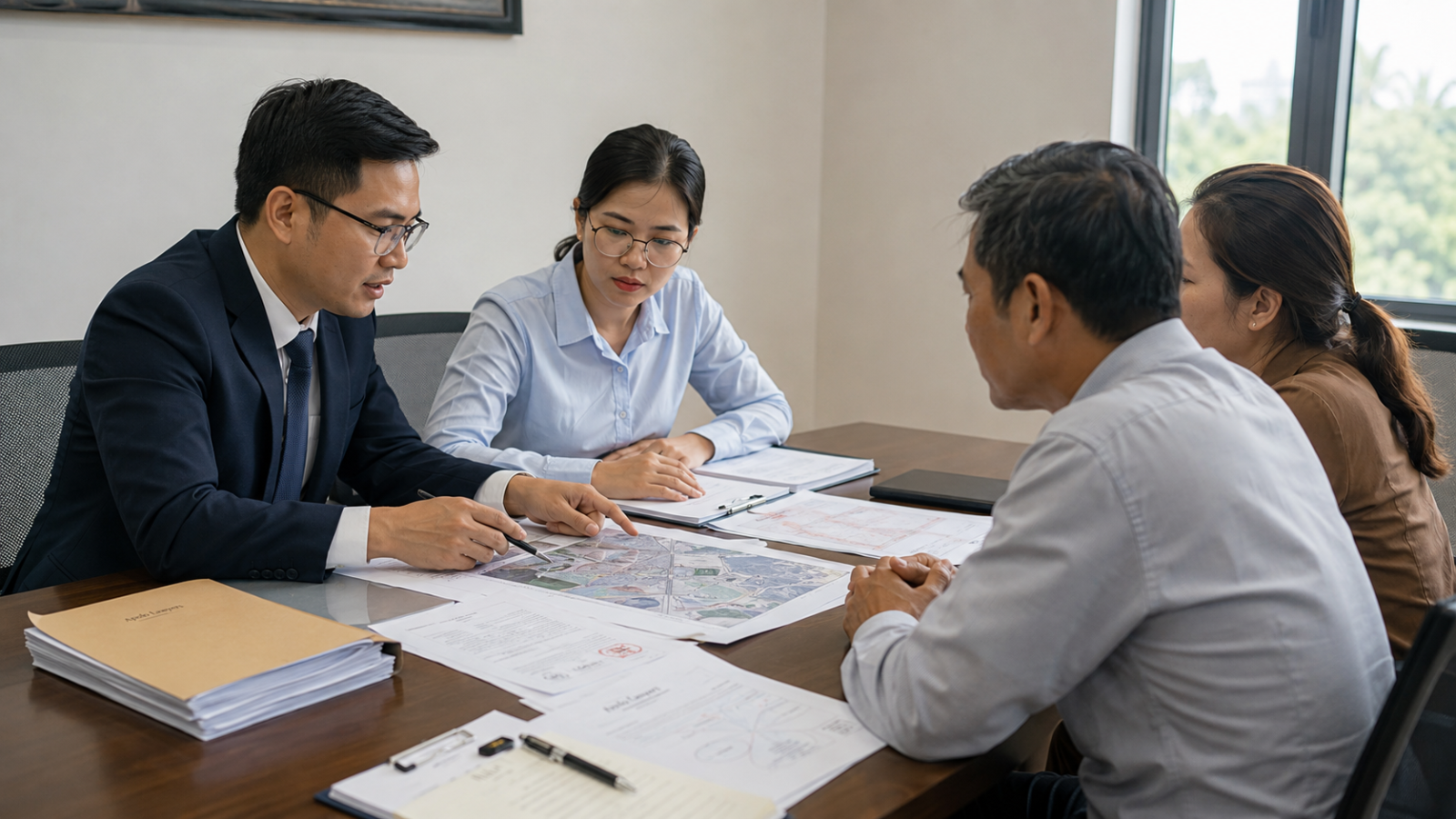 Buổi hòa giải tranh chấp đất đai có luật sư hỗ trợ