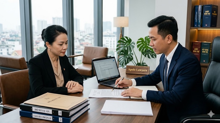 Luật sư Apolo Lawyers tư vấn khách hàng về văn bản Tòa án