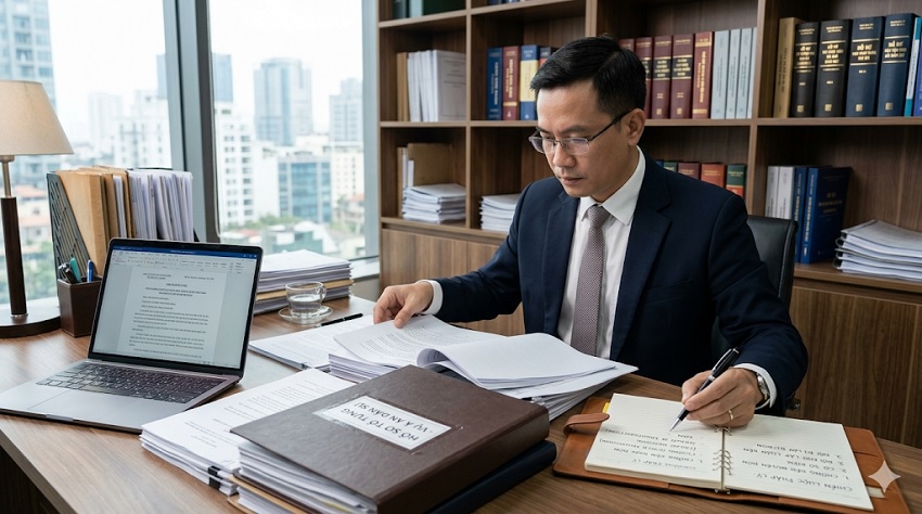 Luật sư chuẩn bị hồ sơ tố tụng sau thương lượng không thành