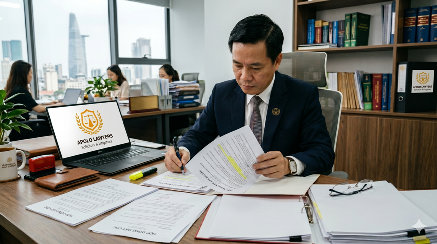 Luật sư rà soát chứng cứ và giấy tờ sở hữu tài sản