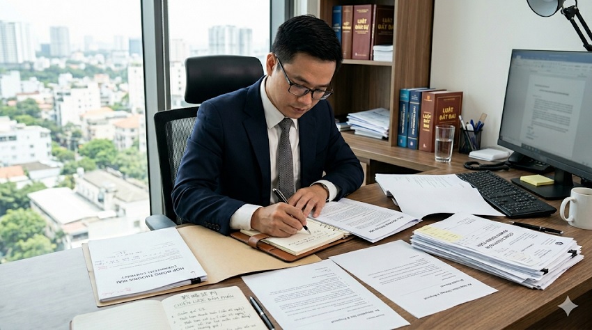 Luật sư rà soát hồ sơ và chuẩn bị phương án đàm phán