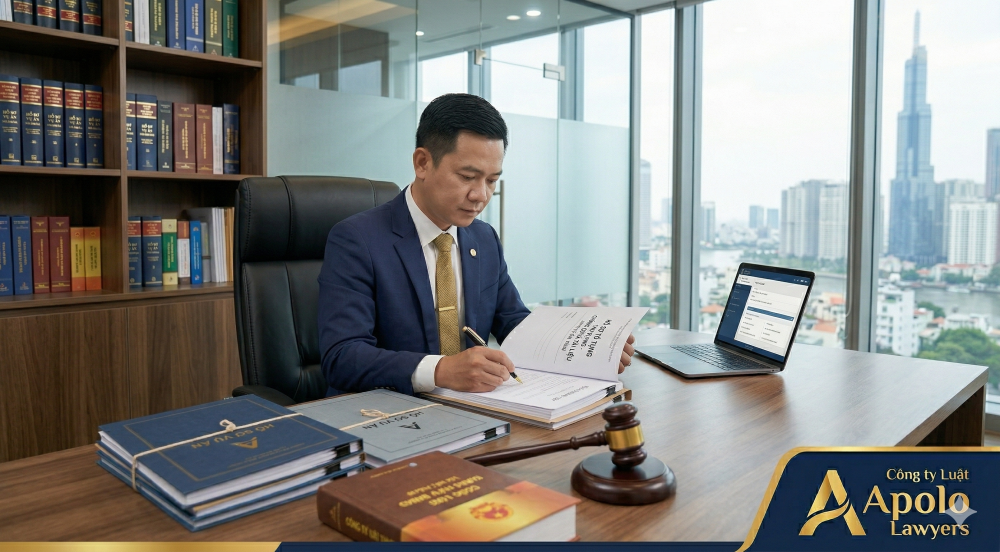 Luật sư đại diện tại tòa TP.HCM tham gia tranh tụng và bảo vệ quyền lợi khách hàng.