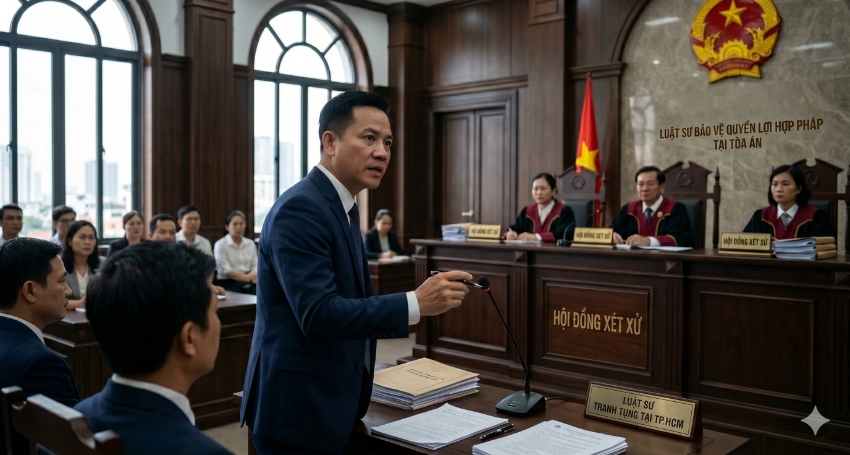 Luật sư tham gia phiên tòa