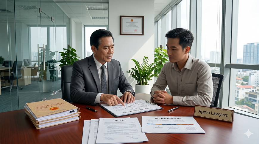 Luật sư tư vấn chiến lược thương lượng tranh chấp cho khách hàng tại văn phòng
