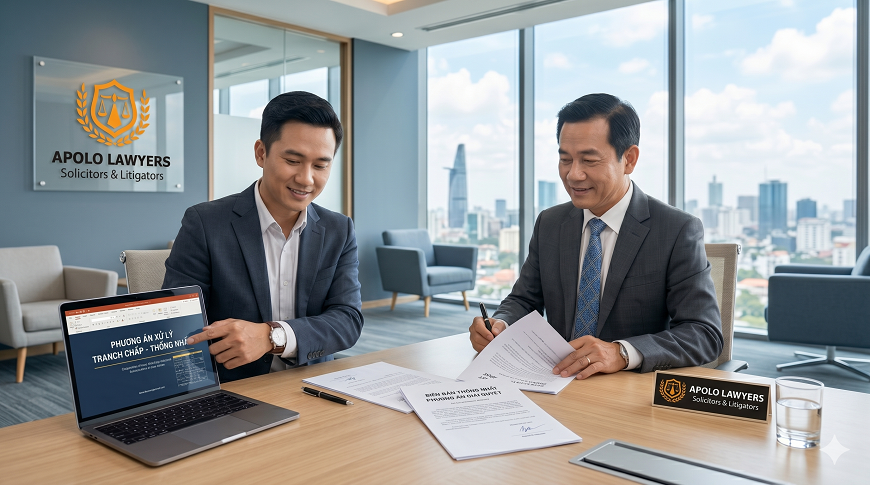 luật sư trao đổi chiến lược giải quyết tranh chấp với khách hàng