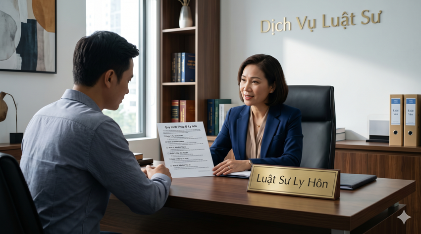 Quy trình làm việc với luật sư ly hôn tại TP.HCM