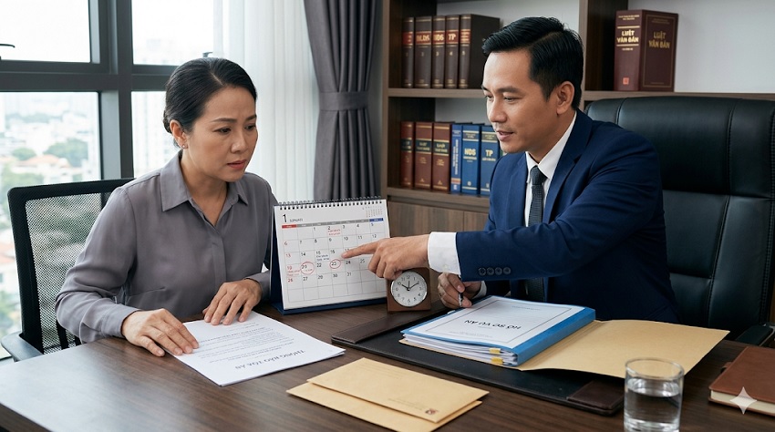 Lịch làm việc với Tòa án và hồ sơ cần phản hồi đúng hạn