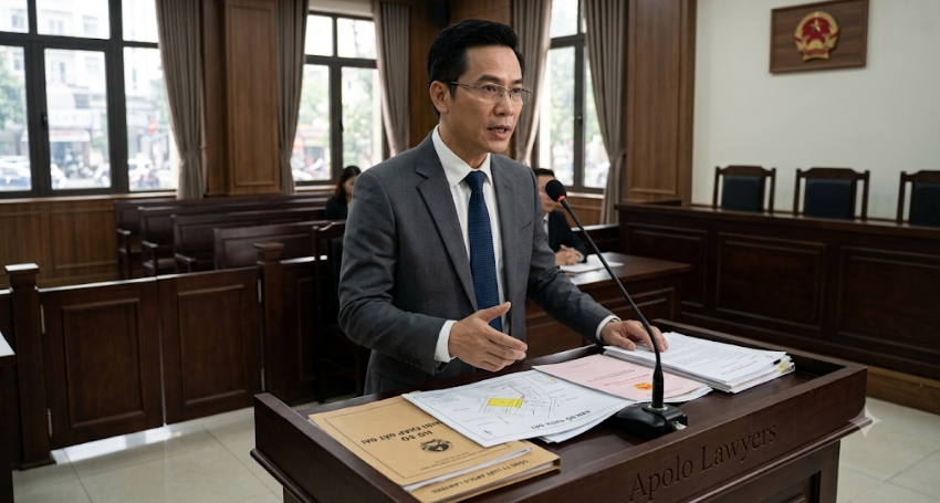 Luật sư trình bày luận cứ tại phiên tòa đất đai
